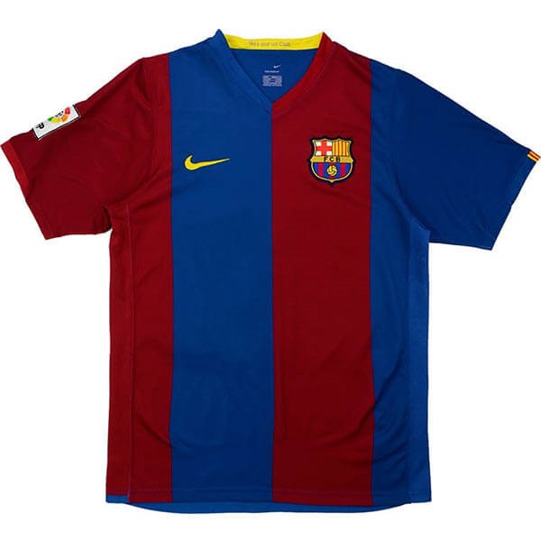 Tailandia Camiseta Barcelona 1st Retro 2006 2007 Azul Rojo